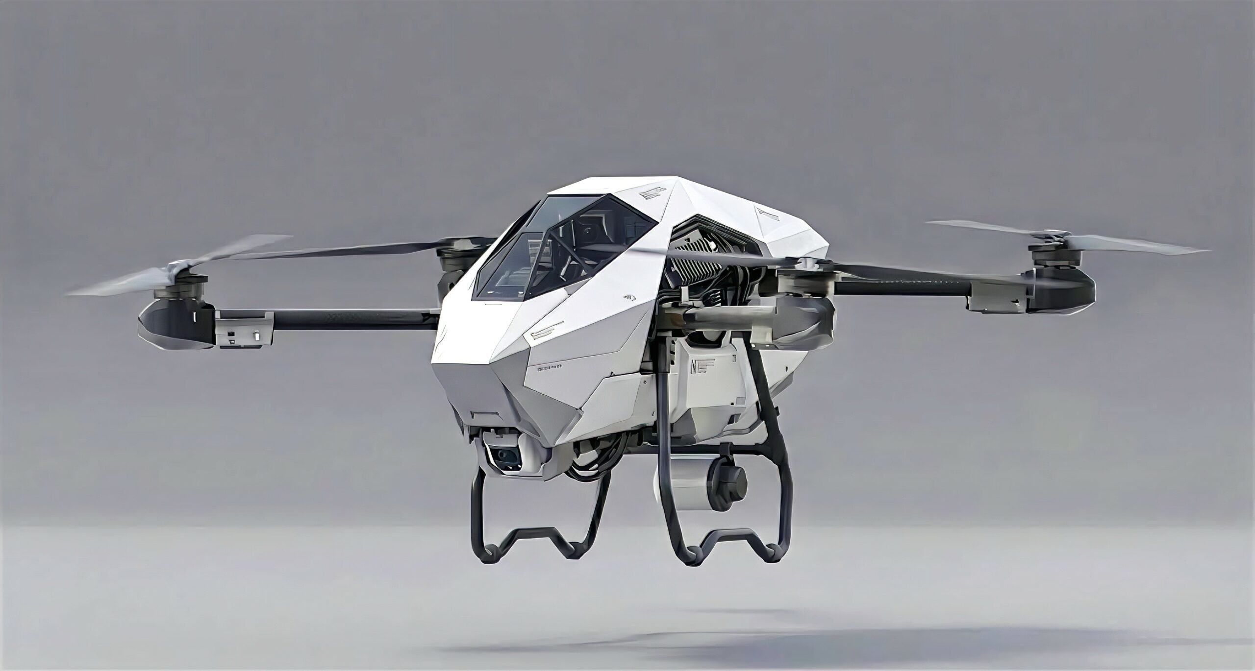 Drone flying over a construction site